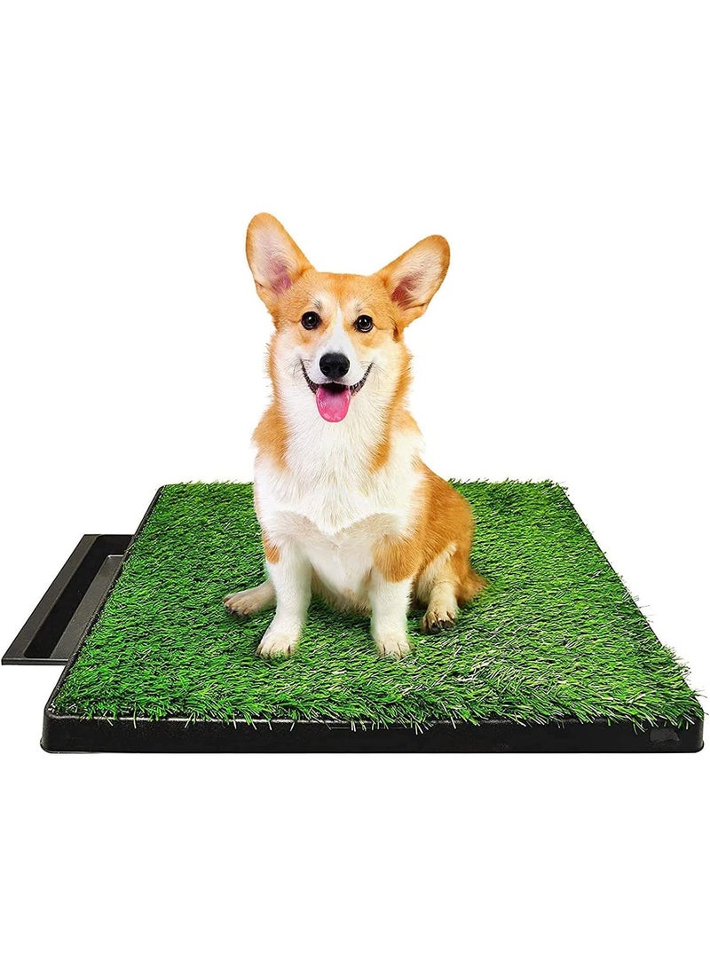 M.A&F's Dog Potty Tray Pee Grass Pad Indoor Washable Artificial Puppy Pee Training Toilet Restroom Odourless Urine Mat Potty Trainer with 3 Layer for Small Medium Large Dog - Image 1