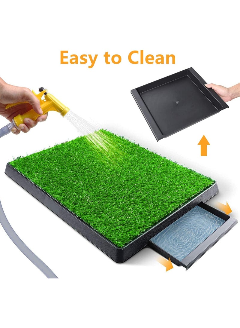 M.A&F's Dog Potty Tray Pee Grass Pad Indoor Washable Artificial Puppy Pee Training Toilet Restroom Odourless Urine Mat Potty Trainer with 3 Layer for Small Medium Large Dog - Image 2