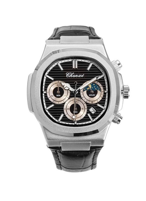 The Chenxi Men's Watch combines a sleek diamond-shaped dial with a versatile three-eye and six-hand design to provide a perfect blend of elegance and functionality. Its exquisite craftsmanship makes it an outstanding accessory for any occasion.