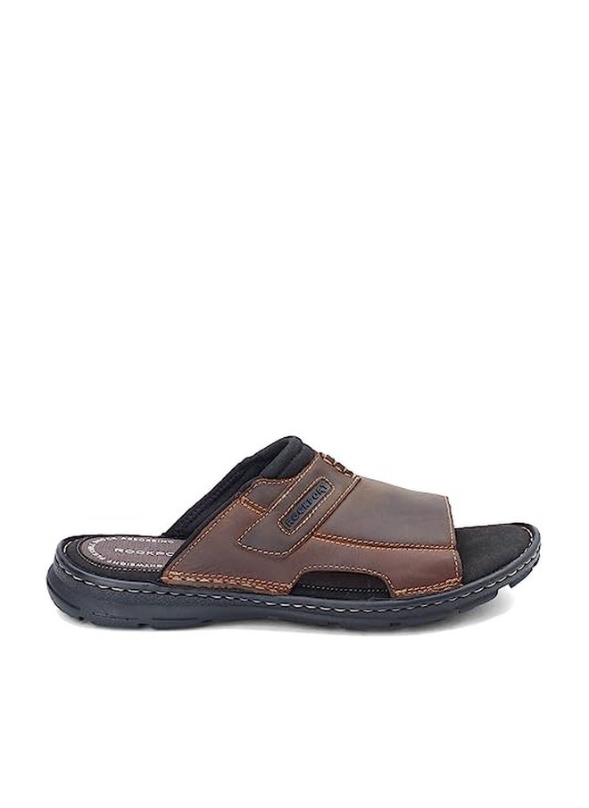 Rockport روكبورت سليب داروين للرجال 2 صندل، بني II جلد، 7.5 W US - Image 1