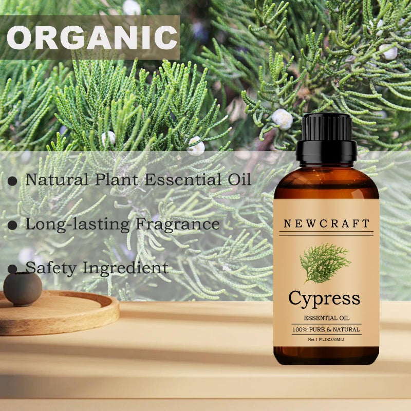 NewCraft Cypress Essential Oils, 100% Pure and Natural Essential Oil for Aromatherapy Diffuser - Cypress/1 Fl Oz - Image 2