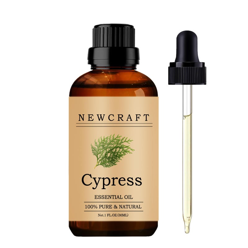 NewCraft Cypress Essential Oils, 100% Pure and Natural Essential Oil for Aromatherapy Diffuser - Cypress/1 Fl Oz - Image 1