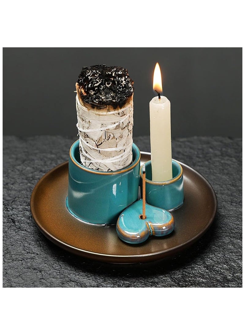 Anna Ceramic Aromatherapy Candle Tray for Home Decor - Image 2