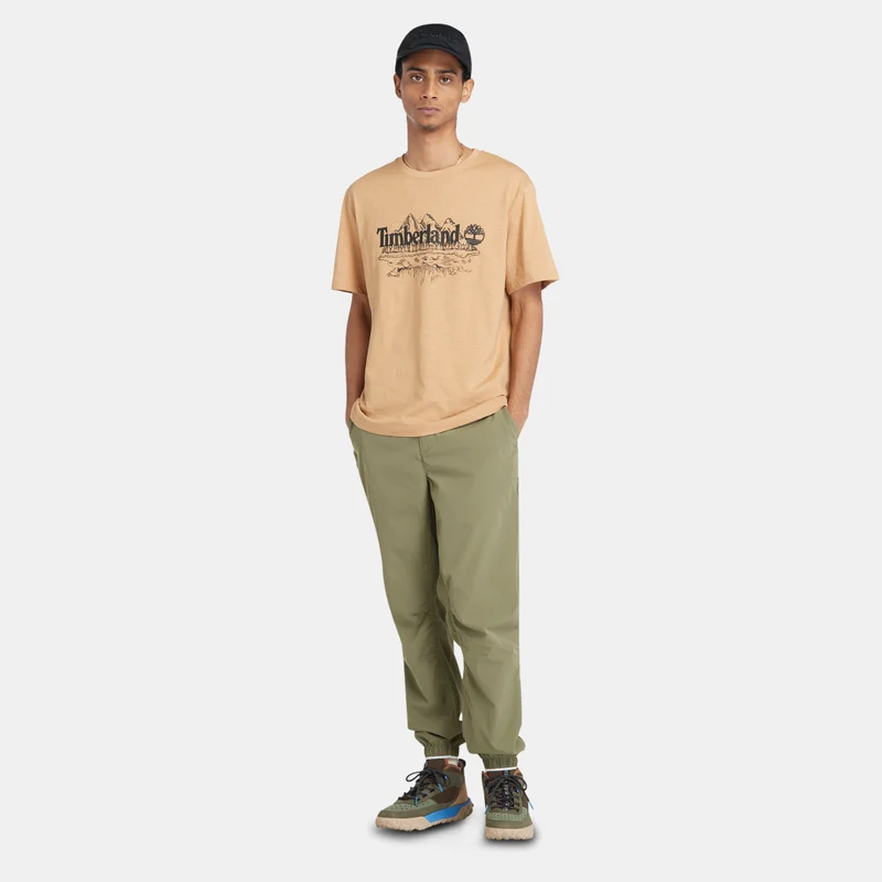 Timberland Gold Men's Graphic Slub T-Shirt for Men | Best Price UAE