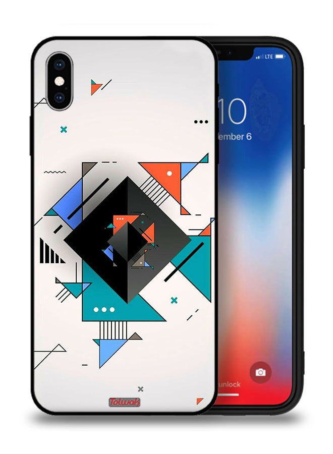 Tolwak Apple iPhone XS Protective Case Square And Triangle Shapes Abstract Pattern - Image 1