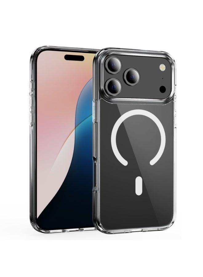 Raxoom iPhone 17 Pro Clear Shockproof Magnetic Case â€“ Transparent Acrylic TPU, Anti-Yellowing Cover for iPhone 17 Pro, Wireless Charging & MagSafe Compatible - Image 2