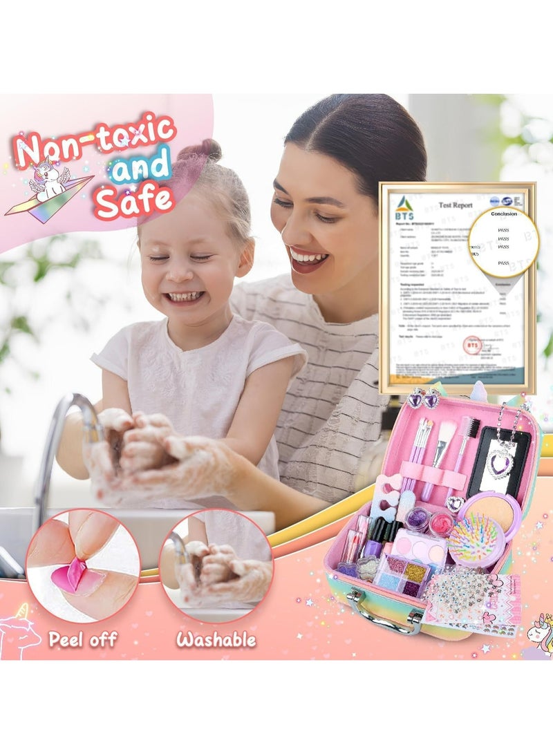 أوزيغالور مجموعة مكياج آمنة للبنات | مجموعة مكياج أميرة غير سامة مع طلاء أظافر | هدايا عيد ميلاد للأطفال aged 5-12 - Image 4