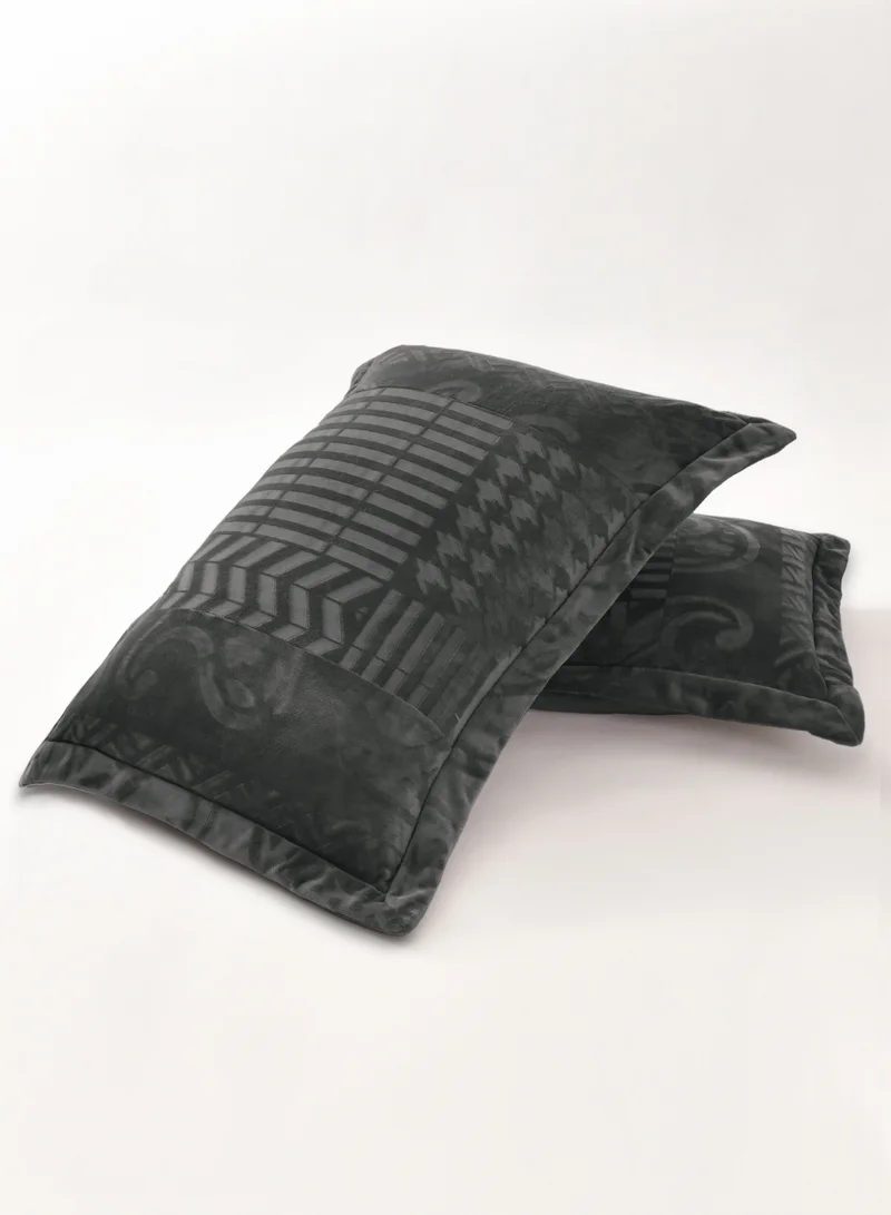 Master Home Textile Velvet Comforter Sets, 5 Pcs Single Size, Fits 120 x 200 cm Single Size Bed, With Removable Filling, Soft, Warm