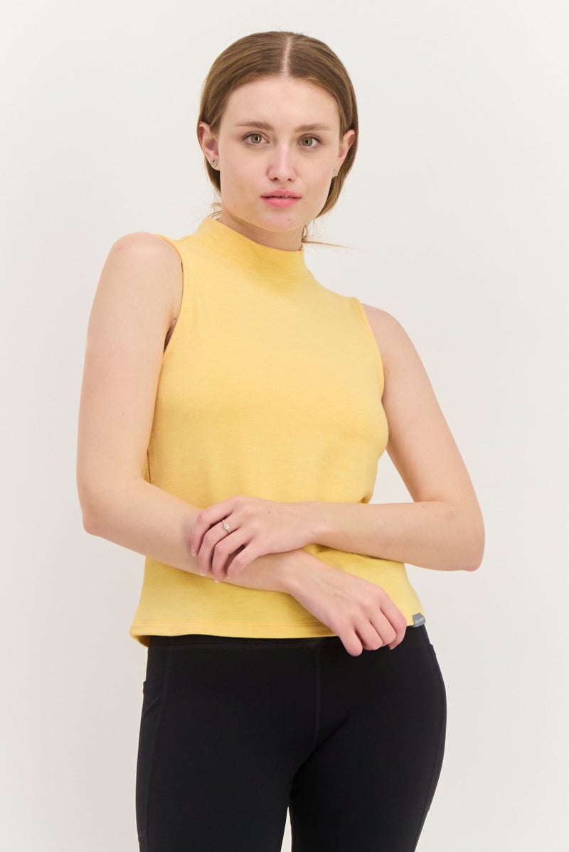 SKECHERS Women Sportswear Fit Sleeveless Outdoor Tank Top, Gold - Image 1