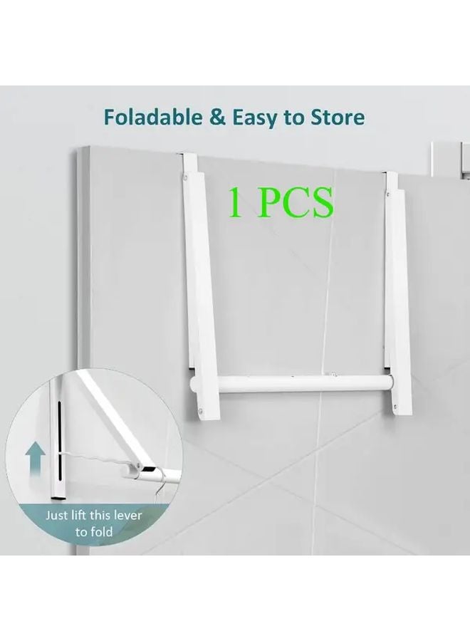 1 قطعة منظم تعليق فوق الباب المعدني الثقيل قابلة للطي توفير المساحة مجفف ملابس قابل لضبط الارتفاع - Image 1