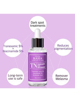 Cos De BAHA Tranexamic Acid 5% Serum with Niacinamide 5% for Face/Neck - Helps to Reduce the Look of Hyper-Pigmentation, Discoloration, Dark Spots, Remover Melasma, 2 Fl Oz  - Image 3