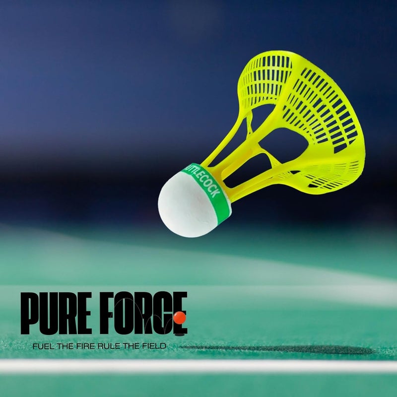 PUREFORCE كرات الريشة، كرات النايلون – مرونة عالية ودائمة للتدريب على الريشة، طيران مستقر، داخلية، مثالية للمباريات الهواة، تدريب الأندية والمرح العائلي (701) - Image 1