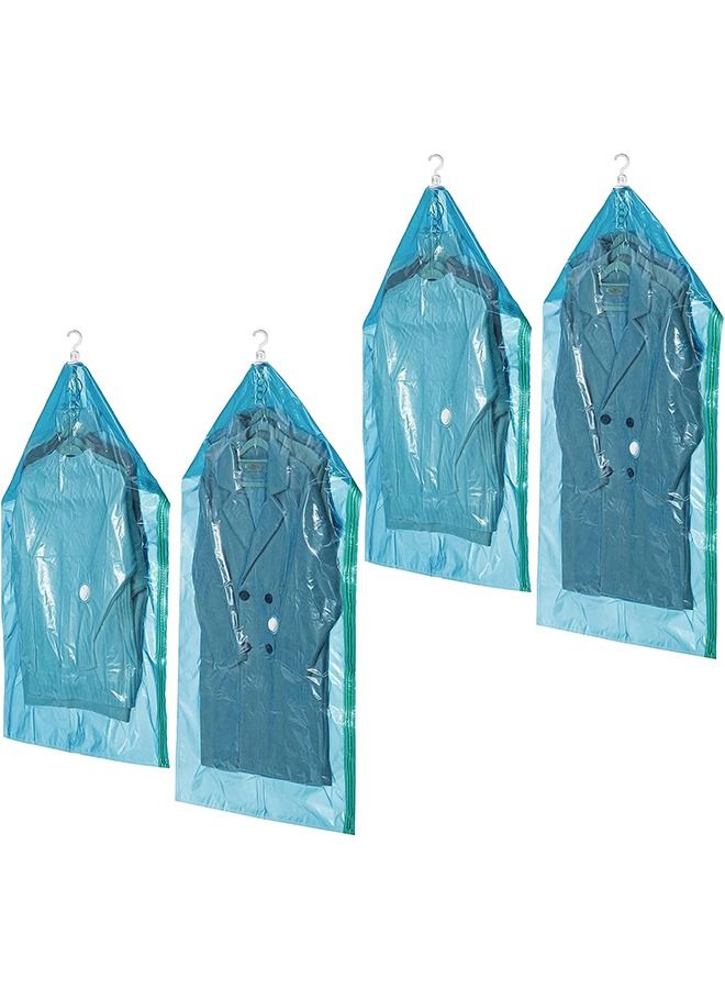 Arabest Hanging Vacuum Storage Bags, Set of 4 Space Saver Bags for Clothes, Vacuum Sealed Garment Bags for Suits, Coats, Jackets, 80% Space Saving, 2 Long 2 Short - Image 1
