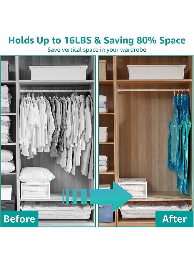 Arabest Hanging Vacuum Storage Bags, Set of 4 Space Saver Bags for Clothes, Vacuum Sealed Garment Bags for Suits, Coats, Jackets, 80% Space Saving, 2 Long 2 Short - Image 2