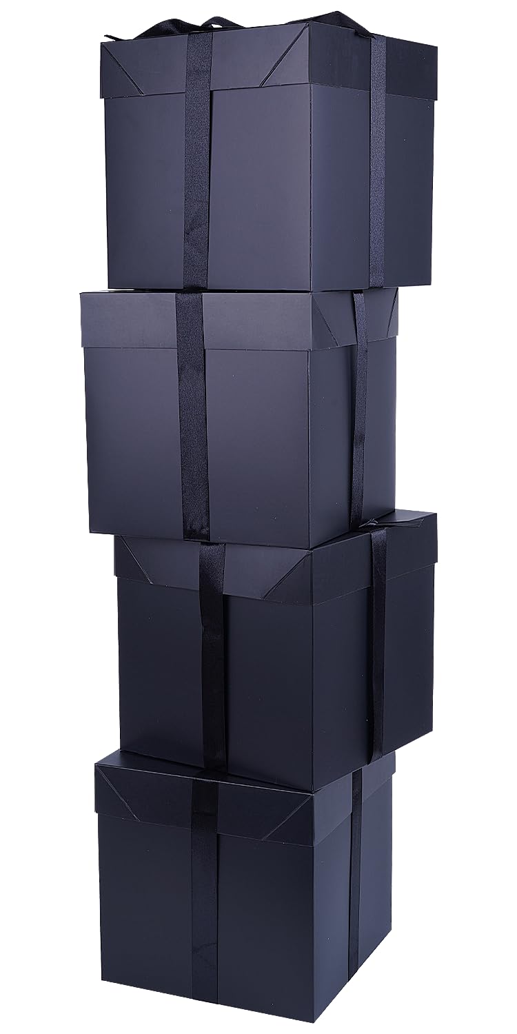 Elephantpackage Elephant-package 12Pack White 6Inch Gift Boxes with Lids, Squared Boxes with Lids Perfect for Weddings, Birthday Party Favor, Engagements, Graduations, Holidays, Christmas Xmas, New Year. - Image 1