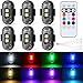 Aukmak 6PCS Wireless LED Strobe Lights with Remote Control 8 Colors Rechargeable Led Lights AntiCollision LED Emergency Warning Lights for Car Motorcycle Bike Drone Aircraft - Image 2