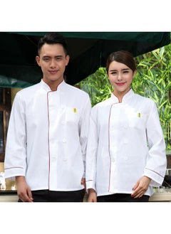 NIBEMINENT Restaurant Canteen Kitchen Clothing Hotel Chef Work Clothes Autumn and Winter Clothing Restaurant Long Sleeve Chef Clothes  - Image 1