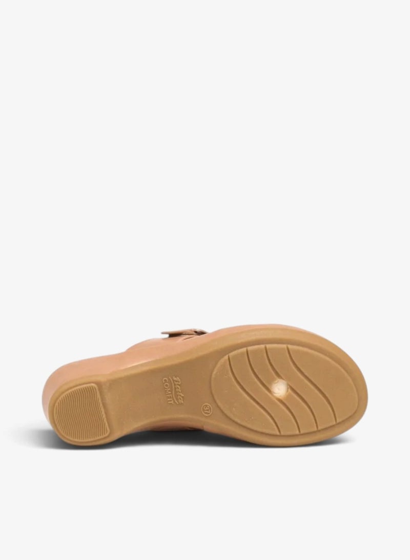 Bata Buckle Strap Comfort Wedge Sandals - Image 2