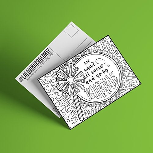 Coloring Broadway - Wicked Inspired Coloring Postcards (Set of 4), Defying Gravity Musical Theater Merchandise, Printed on Matte Card Stock (5” x 7”), Ideal Gift for a Broadway Theater Lover - Image 2