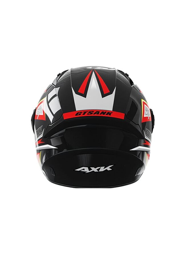 خوذة دراجة نارية كاملة الوجه لسباقات الدراجات النارية وخوذات دراجات الشوارع للبالغين مزودة بمرآة مزدوجة عالية الدقة باللونين الأسود والأحمر - Image 5