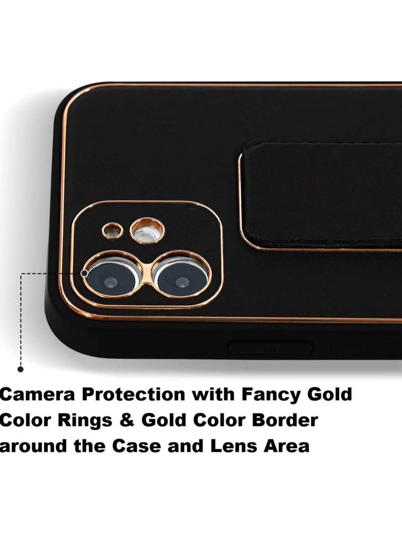 MIGOFAST IPhone 13 Pro Premium Luxury Leather Case Magnetic Car Mount Holder Wrist Strap Case Horizontal & Vertical Kickstand Cover with Camera Protection - Image 4