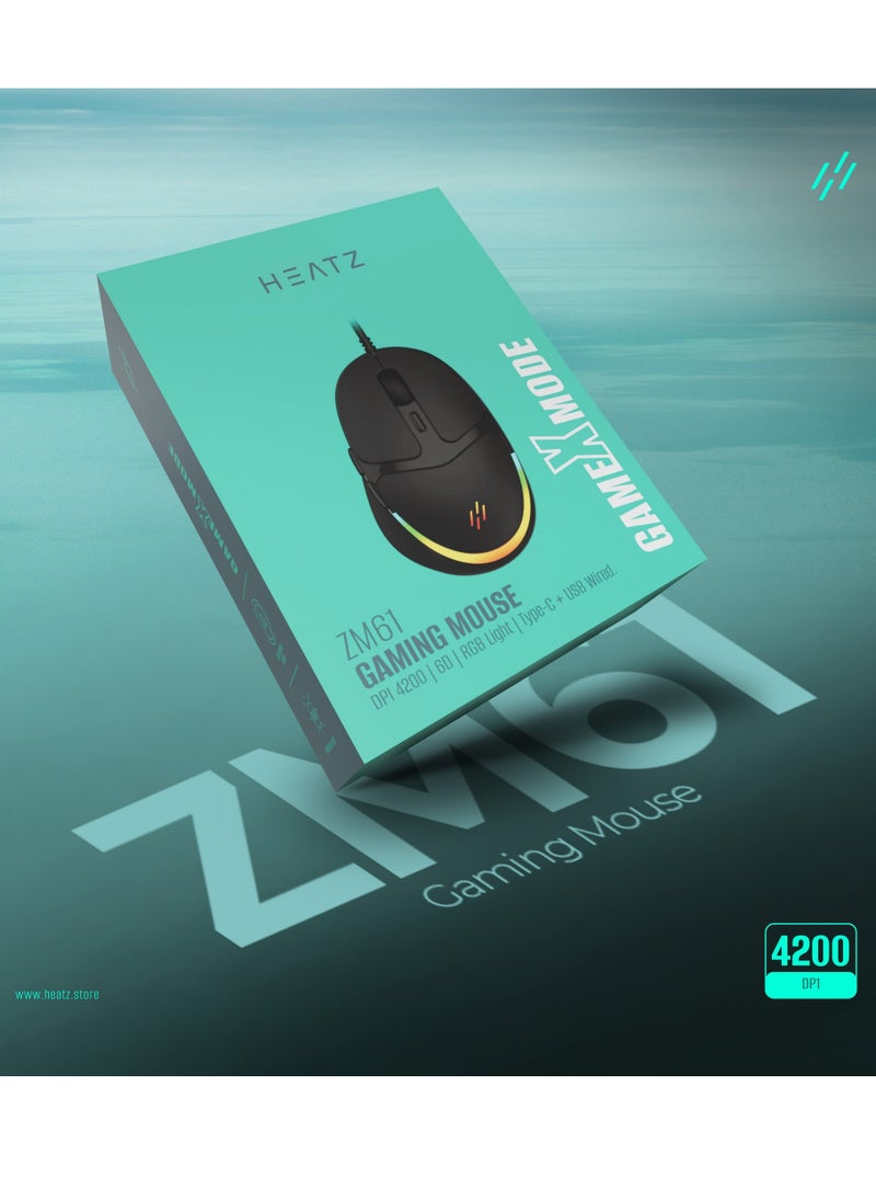 HEATZ HEATZ ZM61 GAMING MOUSE  - Image 2