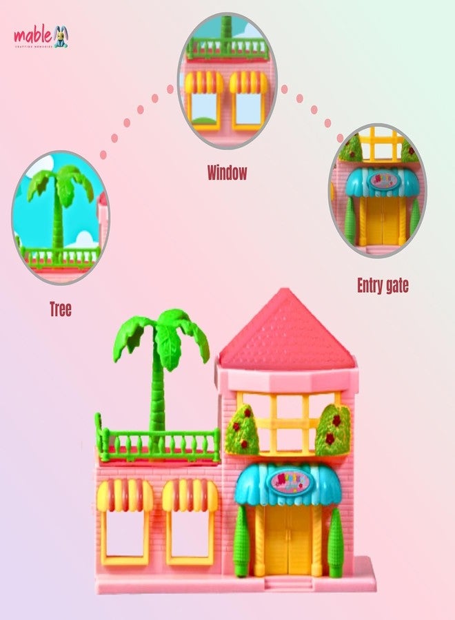 MABLE Doll House for Girls, Little Size Dollhouse Play Set for Girls, Doll House with Furniture Set for Childrens, Ideal Gift for Birthdays (Multi Color) - Image 3