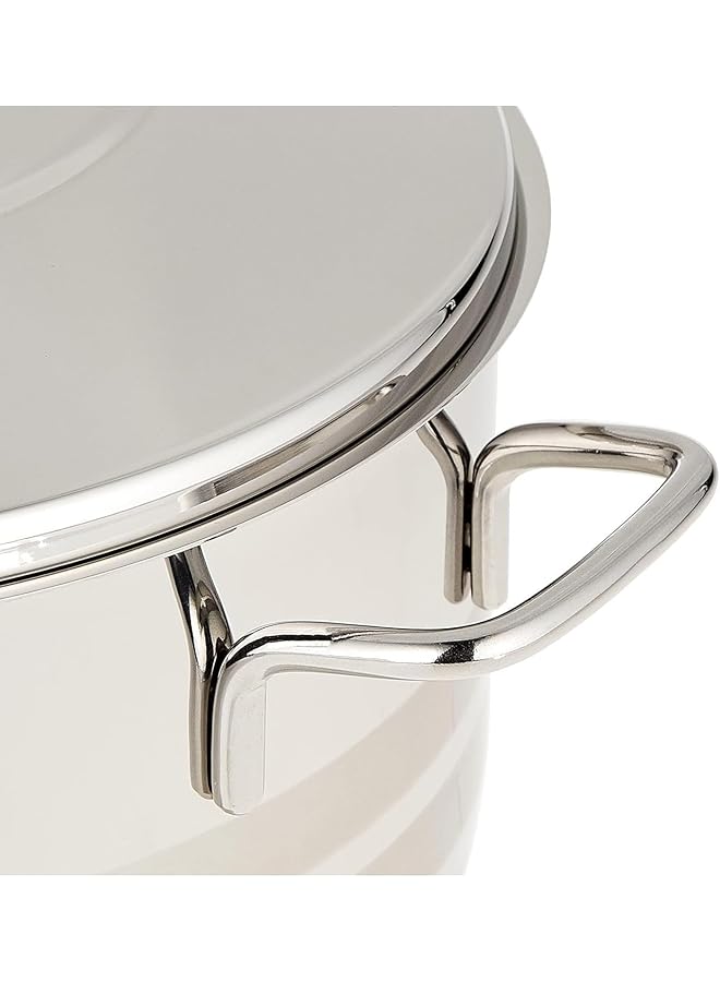 Bonera 6 Piece Stainless Steel Cookware Set 20 18 16 cm 6 Items Turkey Made Silver - Image 2