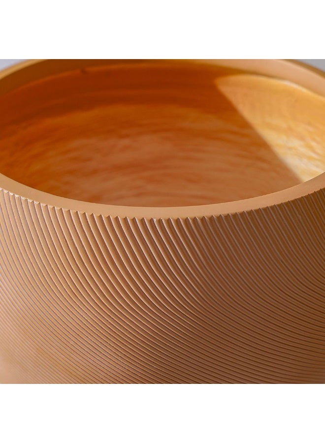 DANUBE HOME وعاء فايبر كلاي بتصميم حلزوني متوسط - مزهرية خفيفة الوزن ومتينة للشرفات والنباتات الداخلية، مثالية للمنازل الحديثة - 37×37×29 سم - Image 2