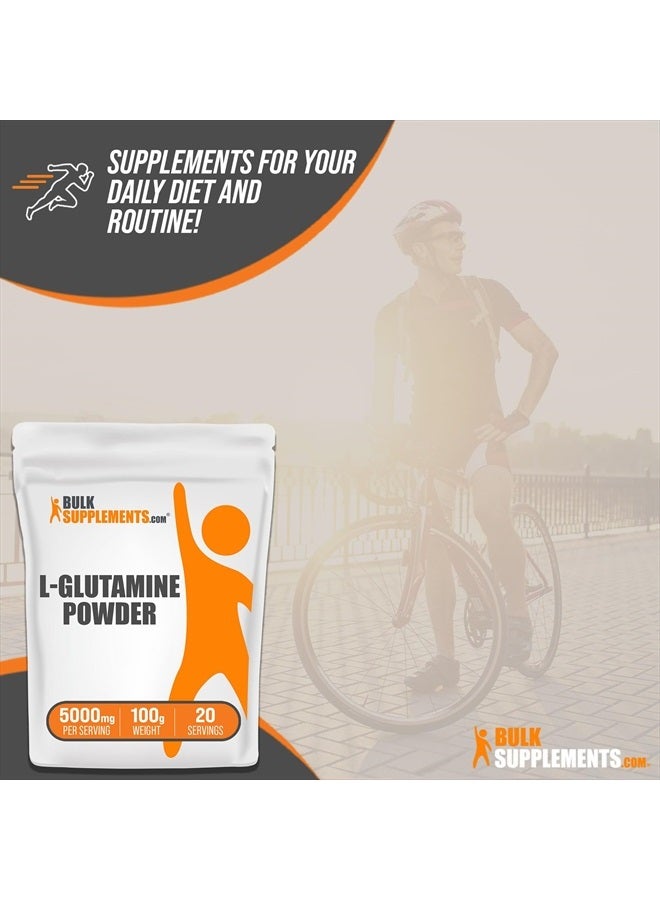 BULKSUPPLEMENTS.COM L-Glutamine Powder - Glutamine Supplement, L-Glutamine 5000mg, L Glutamine Powder - Unflavored & Gluten Free, 5000mg per Serving, 100g (3.5 oz) (Pack of 1)  - Image 4