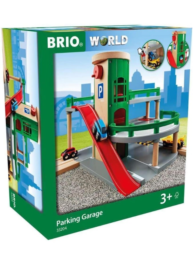 Brio BRIO World 33204 Parking Garage - Ultimate Toy Train Accessory | Interactive Play | Compatible with All BRIO Train Sets | FSC Certified Wood Material | Ideal for Kids Age 3 and Up  - Image 1