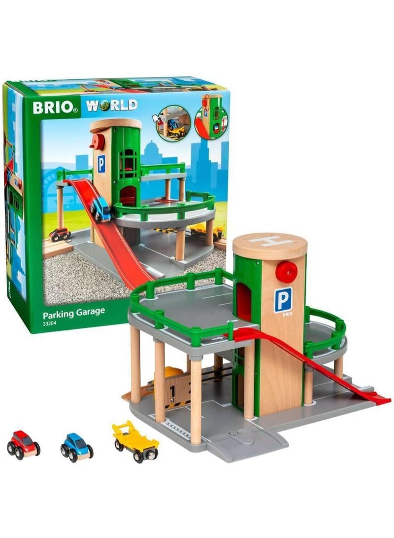 BRIO World 33204 Parking Garage - Ultimate Toy Train Accessory | Interactive Play | Compatible with All BRIO Train Sets | FSC Certified Wood Material | Ideal for Kids Age 3 and Up - Image 2