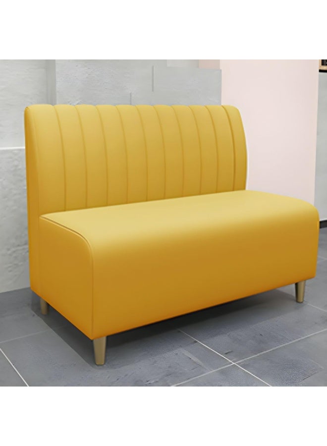 Ripple FURNITURE UAE Homes 2-Seater Armless Sofa with Sewn Pillow Back, Yellow - Image 1