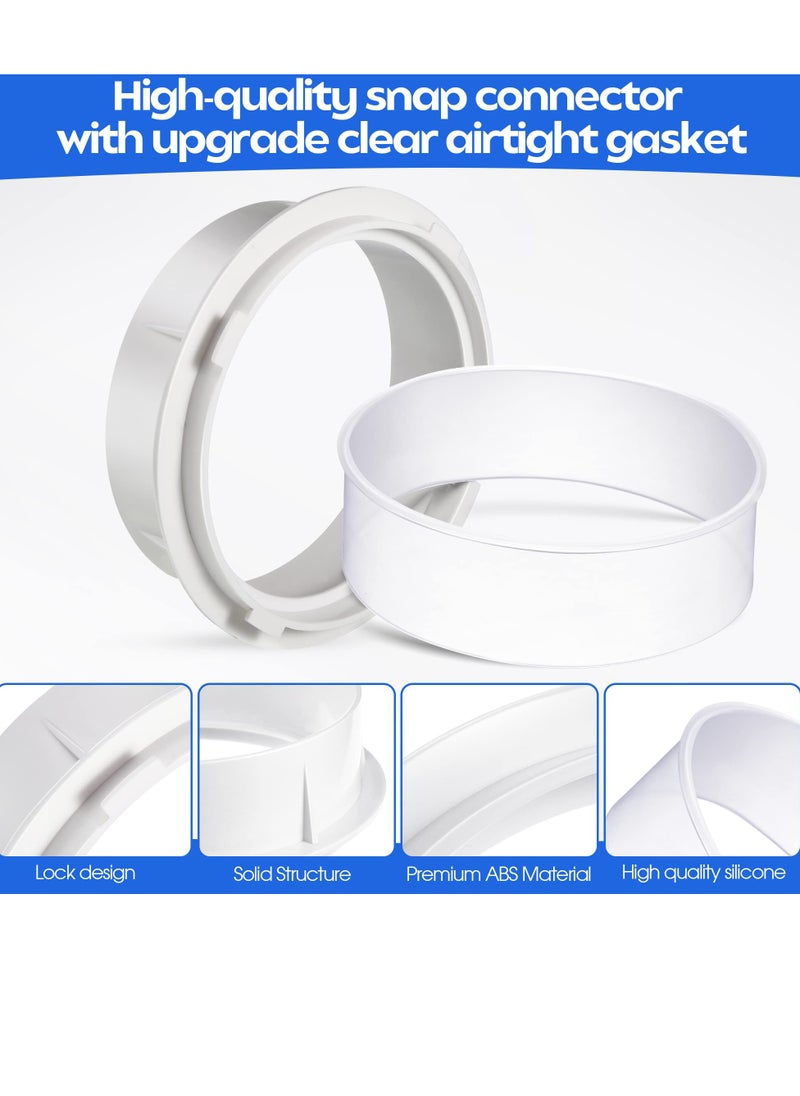 SYOSI - Dryer Vent Wall Plate Adapter 7x7 inch Snap to Vent Dryer Dock Connector Kit Tighter and Reliable Hose Connect Upgrade Clear Airtight Gasket Easy to Install for Cleaning and Maintenance 1 Set - Image 1