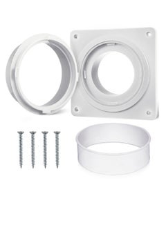 Dryer Vent Wall Plate Adapter 7x7 inch Snap to Vent Dryer Dock Connector Kit Tighter and Reliable Hose Connect Upgrade Clear Airtight Gasket Easy to Install for Cleaning and Maintenance 1 Set