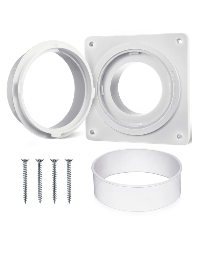 SYOSI - Dryer Vent Wall Plate Adapter 7x7 inch Snap to Vent Dryer Dock Connector Kit Tighter and Reliable Hose Connect Upgrade Clear Airtight Gasket Easy to Install for Cleaning and Maintenance 1 Set - Image 1