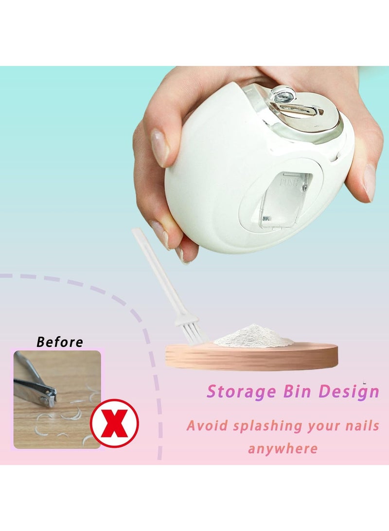 general Electric Nail Clippers, 3-in-1 Automatic Nail Clippers with Light and 3 Speed, Waste Storage Design, Rechargeable Safety Trimmer for Baby, Kids, Adults, Seniors - Image 5