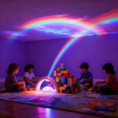 Xdalula Rainbow Led Lights - USB Power Supply Rainbow Projector Night Light Projector for Bedroom and Children Gift - Image 5