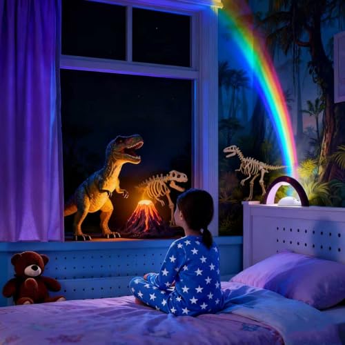 Xdalula Rainbow Led Lights - USB Power Supply Rainbow Projector Night Light Projector for Bedroom and Children Gift - Image 3