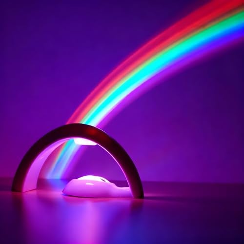 Xdalula Rainbow Led Lights - USB Power Supply Rainbow Projector Night Light Projector for Bedroom and Children Gift - Image 1