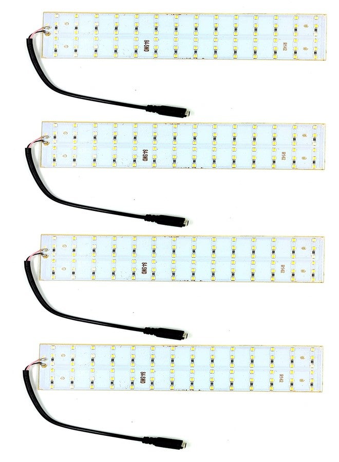 إنفينتو شريط إضاءة LED من إنفينتو، 4 قطع، 12 فولت، 30 واط، 2835، لون أبيض، 84 لوحة LED SMD، 200×50×2.5 مم، مع مقبس تيار مستمر 5.5 مم، طاقة عالية وسطوع فائق - Image 1