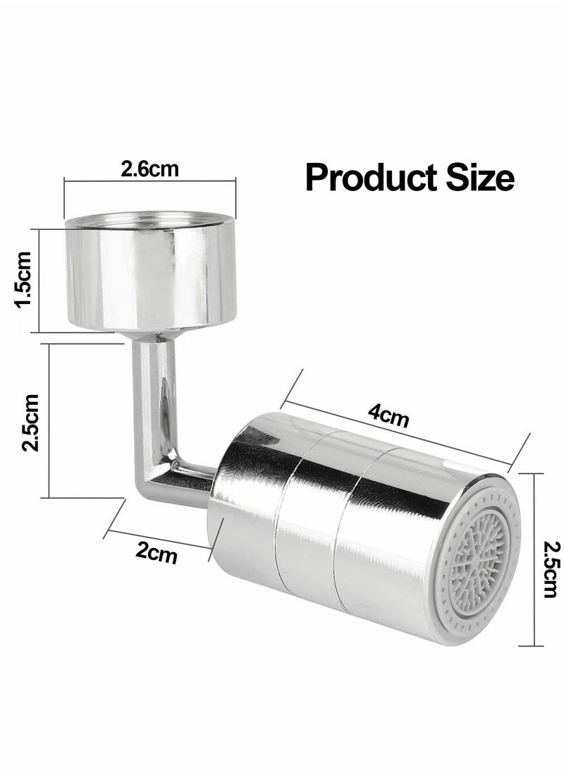 Universal Rotatable Faucet Sprayer Head with Oxygen,Enriched Foam and Dual Water Outlet Modes, 720° Adjustable Splash Filter