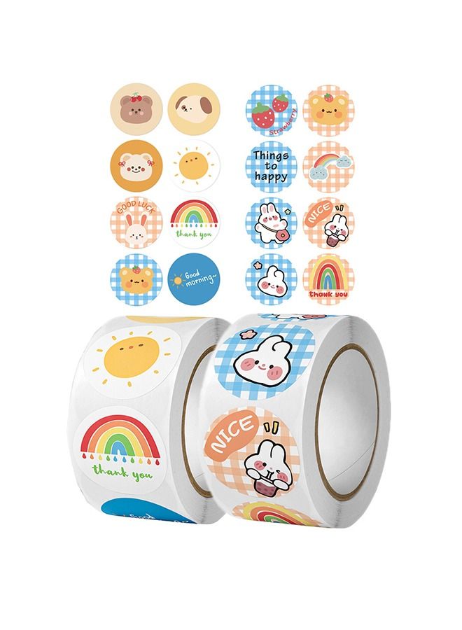 2 لفافة ملصقات الشكر، 1000 قطعة - Image 1