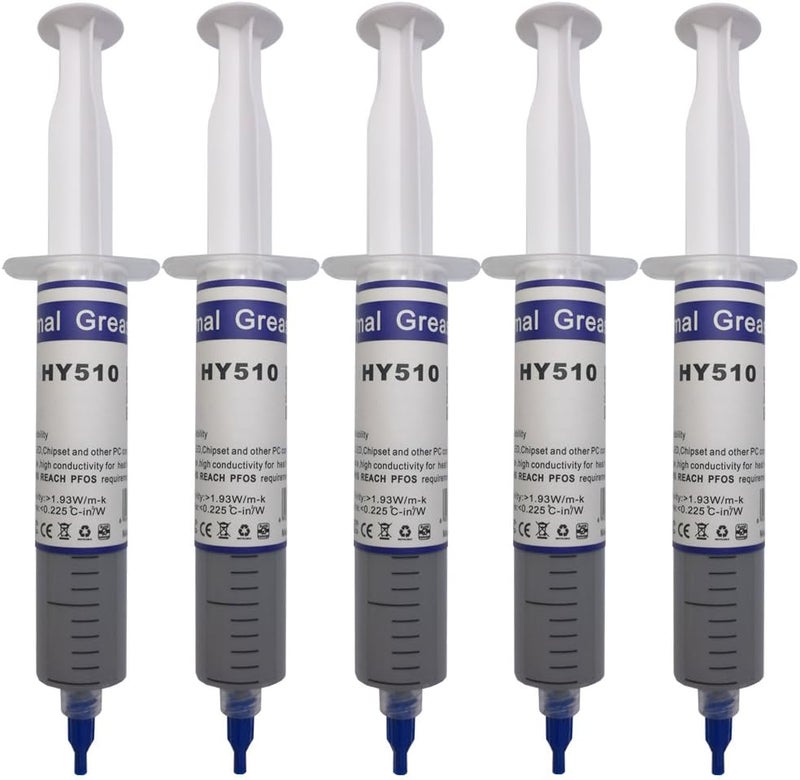 BAY Direct 5-Pack Reusable Thermal Paste (7 Oz/200g), LARGE Syringe Thermal Grease Cool Compound Heatsink Apply to PC/CPU/GPU/LED/VGA (Accessory Included) - Image 1