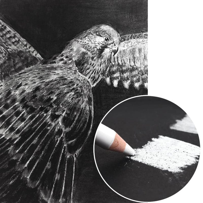 Qianshan 4.9x4.9 Inches Black Paper Sketchbook,30Sheets (180gsm /110lb) Premium Heavyweight Paper Sketchbook,Art Sketch Book for Pencil, Pastel, Gel Pen, Charcoal, Metallic Marker - Image 3