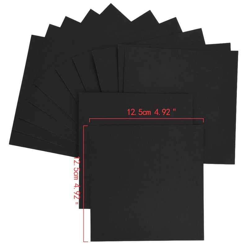 Qianshan 4.9x4.9 Inches Black Paper Sketchbook,30Sheets (180gsm /110lb) Premium Heavyweight Paper Sketchbook,Art Sketch Book for Pencil, Pastel, Gel Pen, Charcoal, Metallic Marker - Image 4