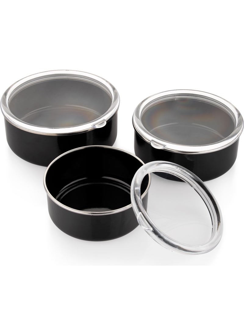 Schafer Komfort 3-Piece Storage Container Set 6 Pieces-Black  - Image 2