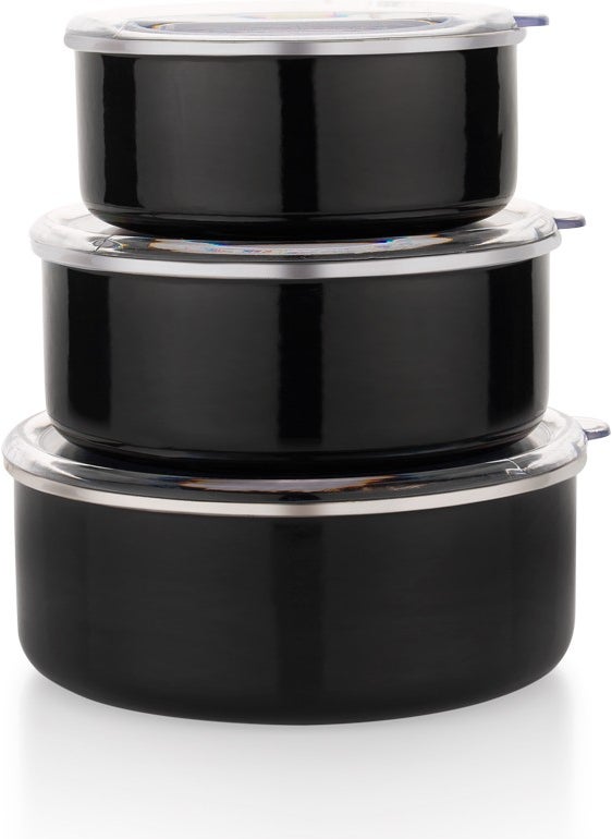Schafer Komfort 3-Piece Storage Container Set 6 Pieces-Black  - Image 3