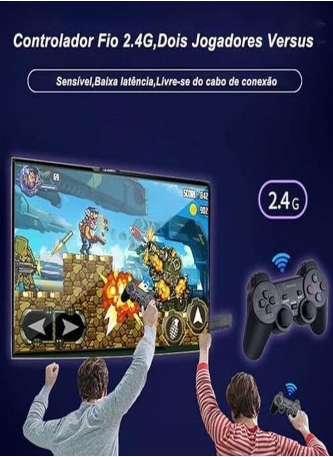 Generic - 4K HD Game Console Video Game Console 2.4G Dual Wireless Controller Retro TV Game Console 64GB Retro 10000 Game Stick - Image 1