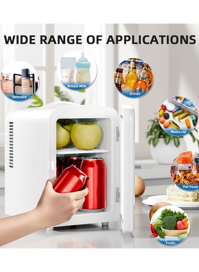 Joshberg Compact Refrigerator, Portable Mini Fridge, Skin Care 6L Capacity, for Bedroom, Car, Office & Dorm, Small Cooler for Cosmetics, Beverage and Food, White - Image 3